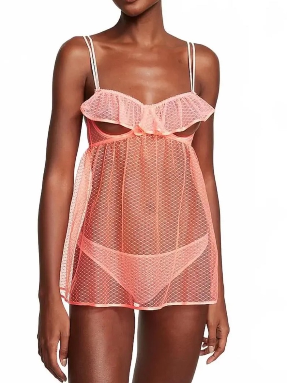 NEW Victoria's Secret Peekaboo Babydoll XS
